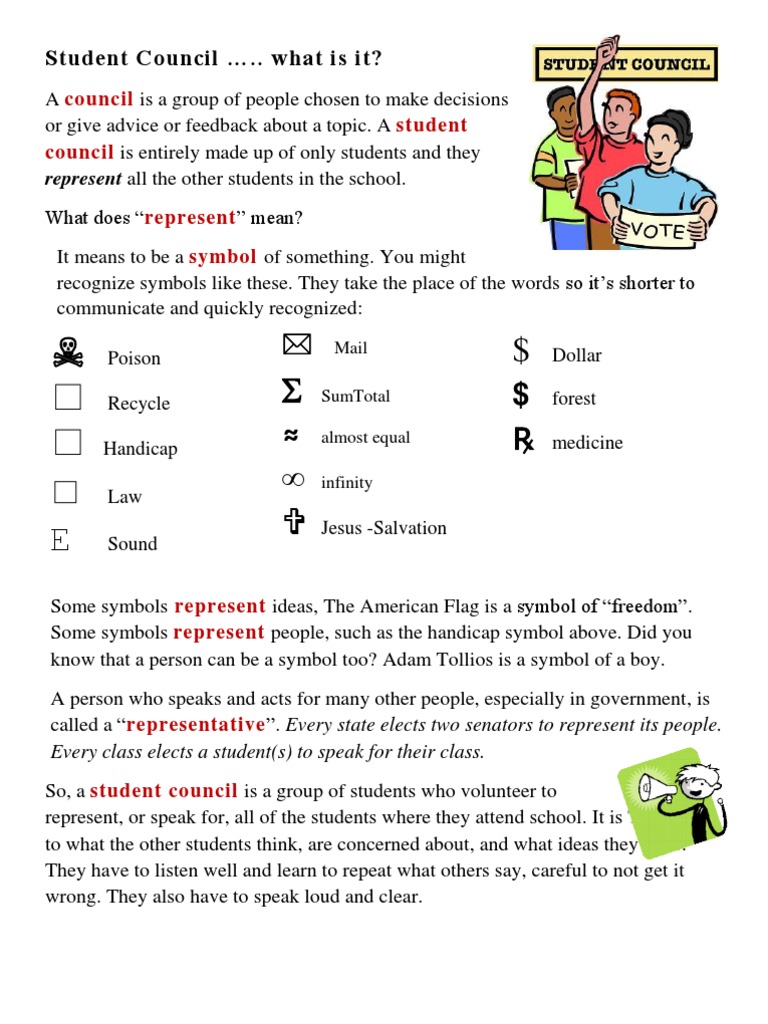 Understanding Student Council Roles | PDF | Students | Symbols