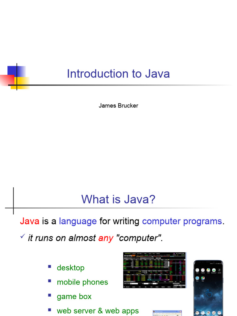 00 Intro to Java | PDF | Java (Programming Language) | Java Virtual Machine