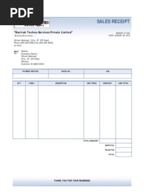 Sales Receipt