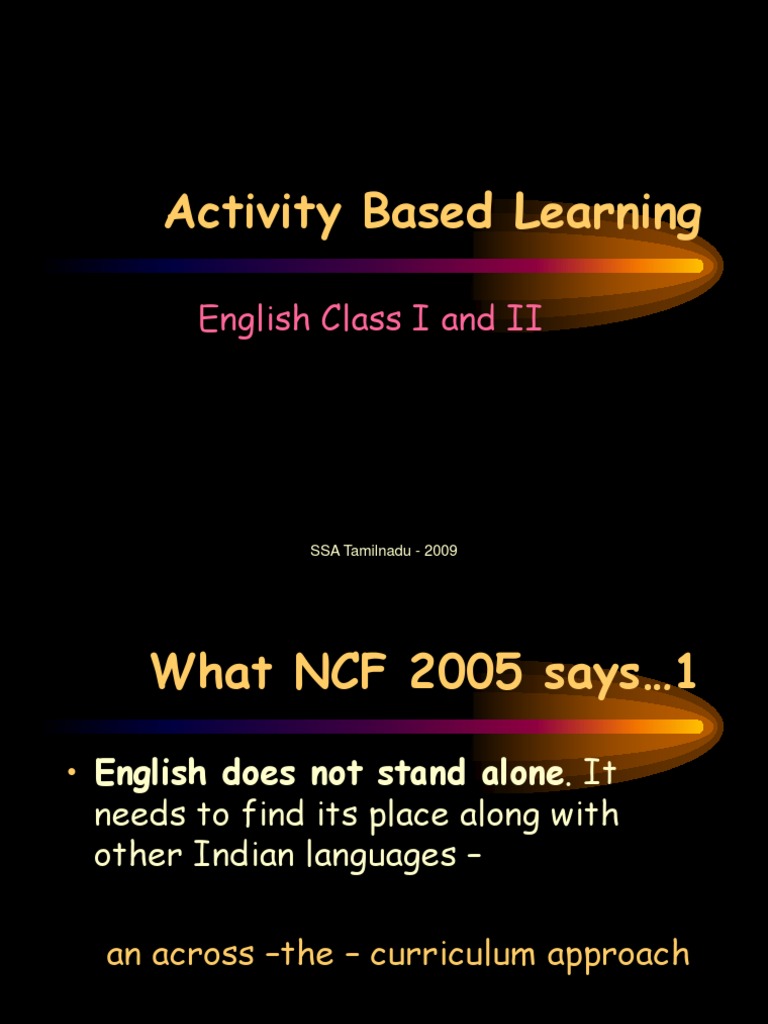 Activity-Based Learning in English Class | PDF | Curriculum | English ...