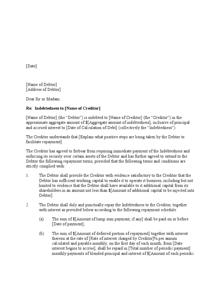 Financial hardship letter example image
