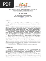 Dynamic Analysis and Structural Design of Turbine Generator Foundations