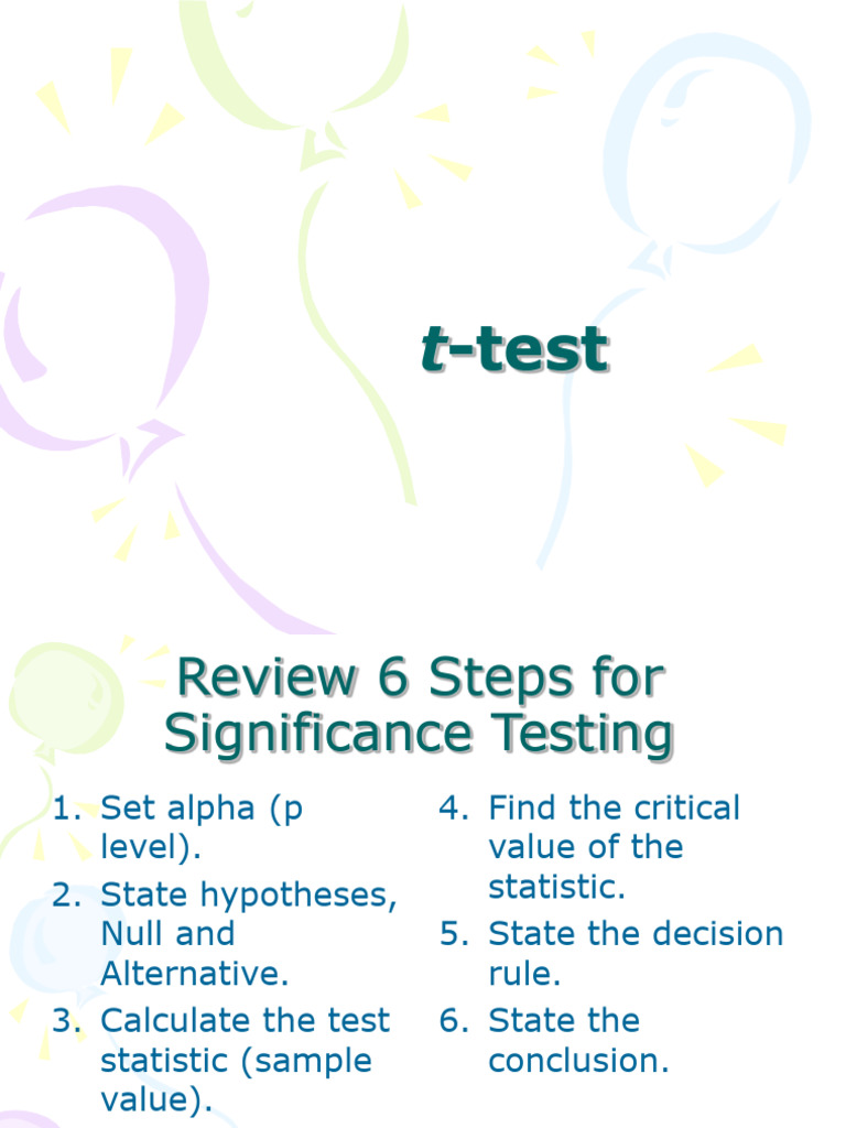 TTest | PDF | Student's T Test | Variance