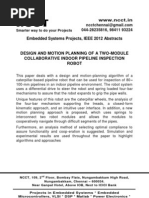 Design and Motion Planning of a Two-module Collaborative Indoor Pipeline Inspection Robot
