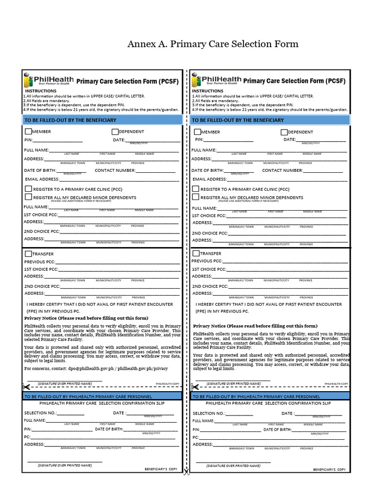 Annex A PCSF | PDF