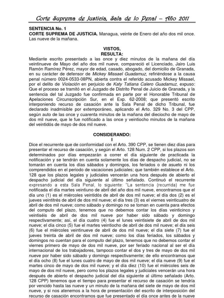 Sentencias Penales