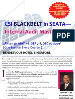 CSI Blackbelt in SEATA - Internal Audit Master Class (Singapore), Featuring Mr. TOMMY SEAH