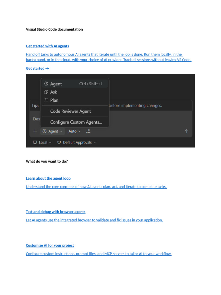Visual Studio Code Documentation | PDF
