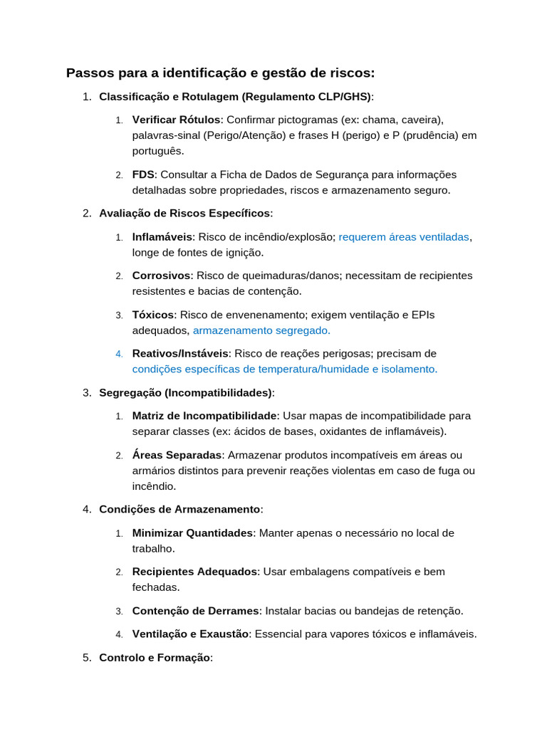 Passos para A Identificação e Gestão de Riscos | PDF