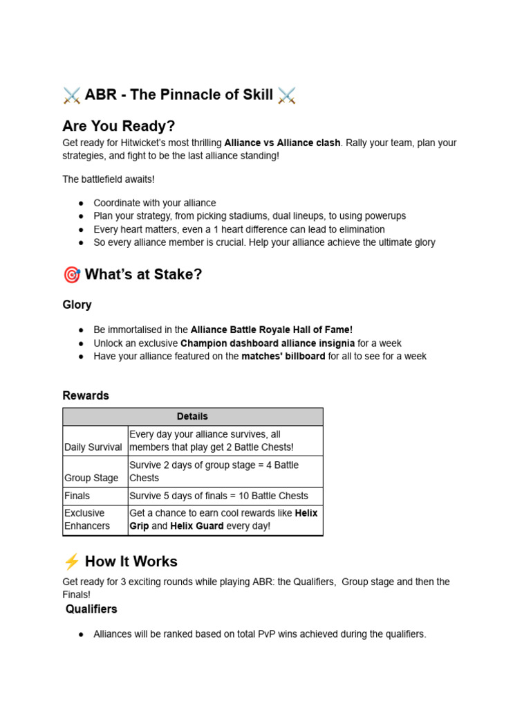 ABR Rulebook | PDF | Bowling (Cricket) | Ball And Bat Games