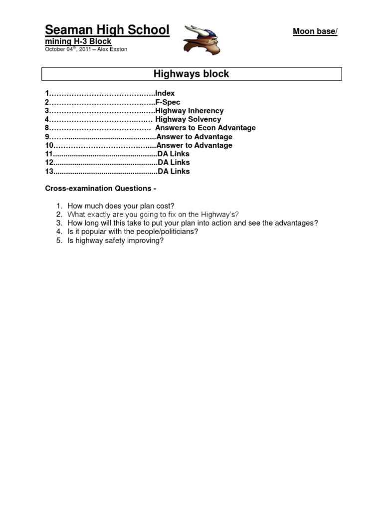 Highway Plan Analysis and Debate Insights | PDF | Highway | The United ...