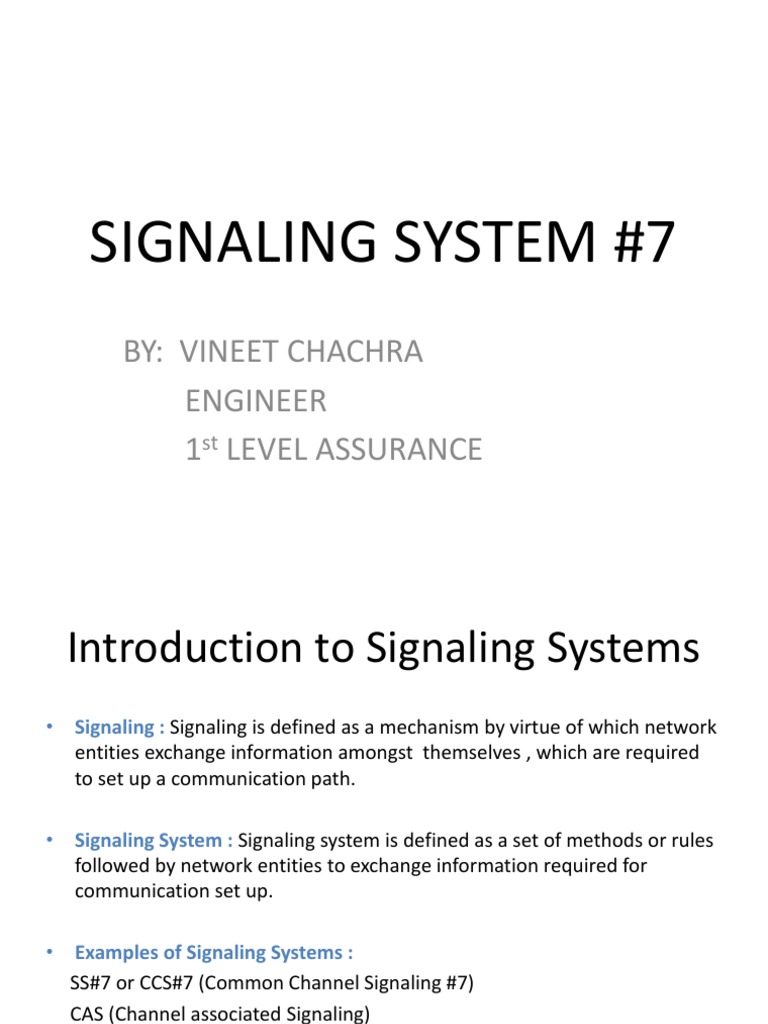 Signaling System 7 | PDF | Internet Protocol Suite | Internet Protocols