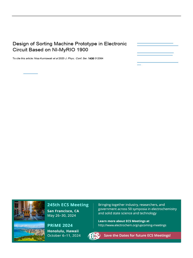 2020.Design of Sorting Machine Prototype in Electronic Circuit Based on ...
