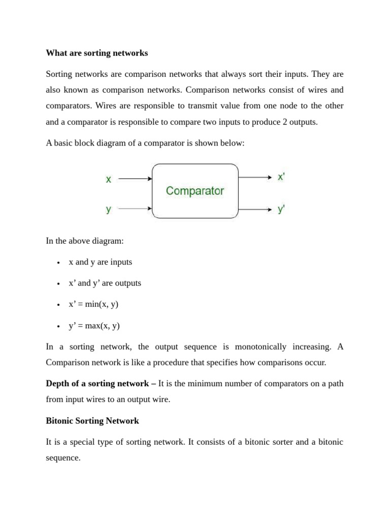 Bitonic Sorting Network | PDF | Theoretical Computer Science | Applied ...
