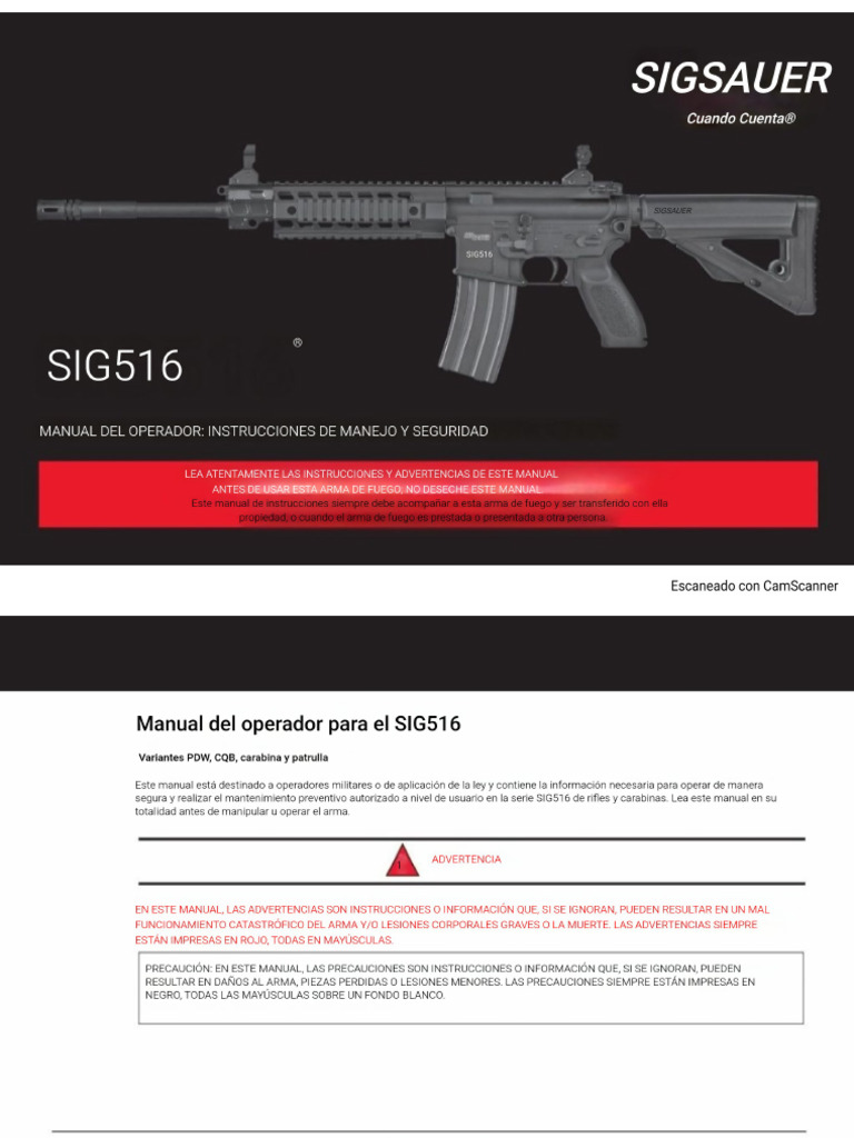 Sig Sauer 516 Español | PDF