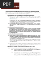 NWU Undertaking Form | PDF