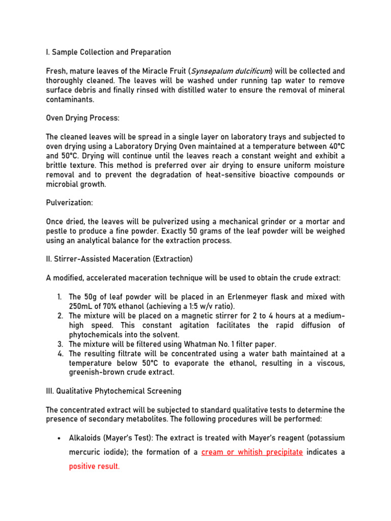 Lab Experiment Procedure | PDF | Filtration | Flavonoid