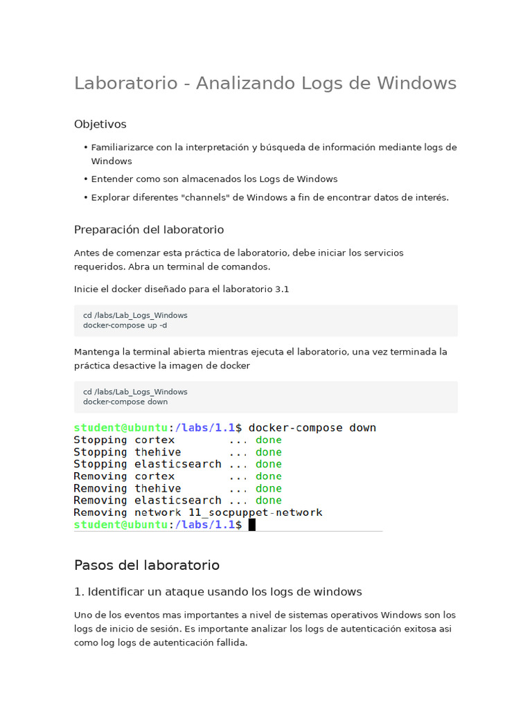 Lab Logs de Windows | PDF | Microsoft Windows | Ingeniería Informática