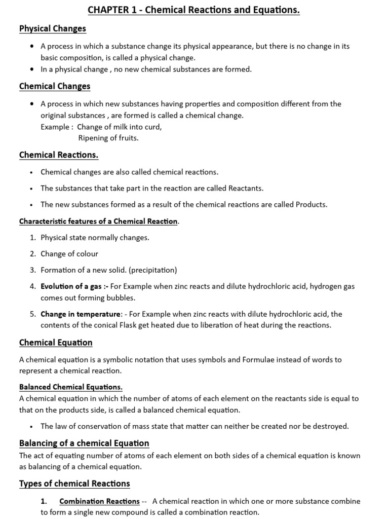 Chemistry Class 10 Chapter 1,2 | PDF | Redox | Acid