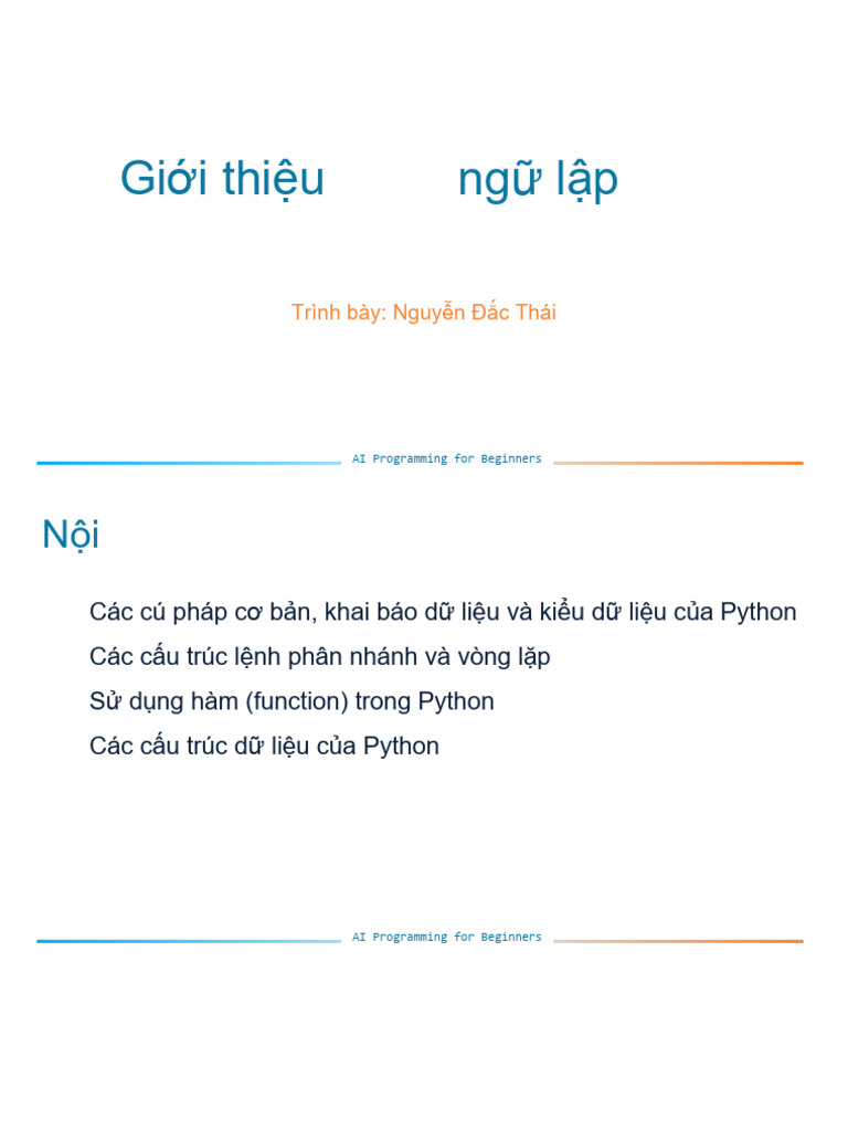 Gioi Thieu Python | PDF