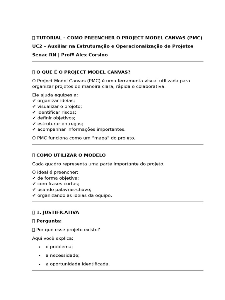 Turorial Project Model Canvas | PDF | Internet | Logística