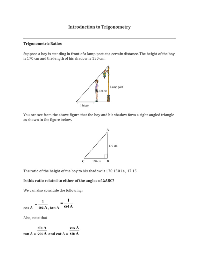 Introduction To Trigonometry | PDF | Trigonometry | Complex Analysis