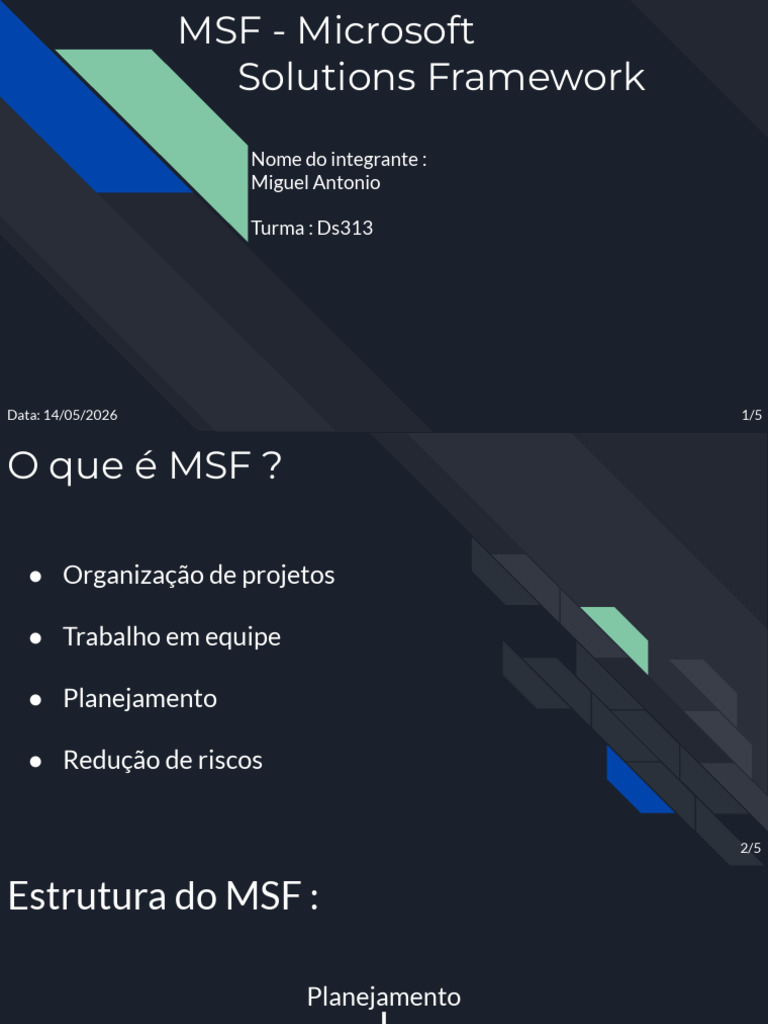 MSF - Microsoft Solutions Framework | PDF