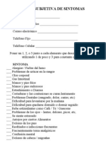 Formulario de Los Síntomas A Tratar Con El Protocolo de La Dra Hulda Clark