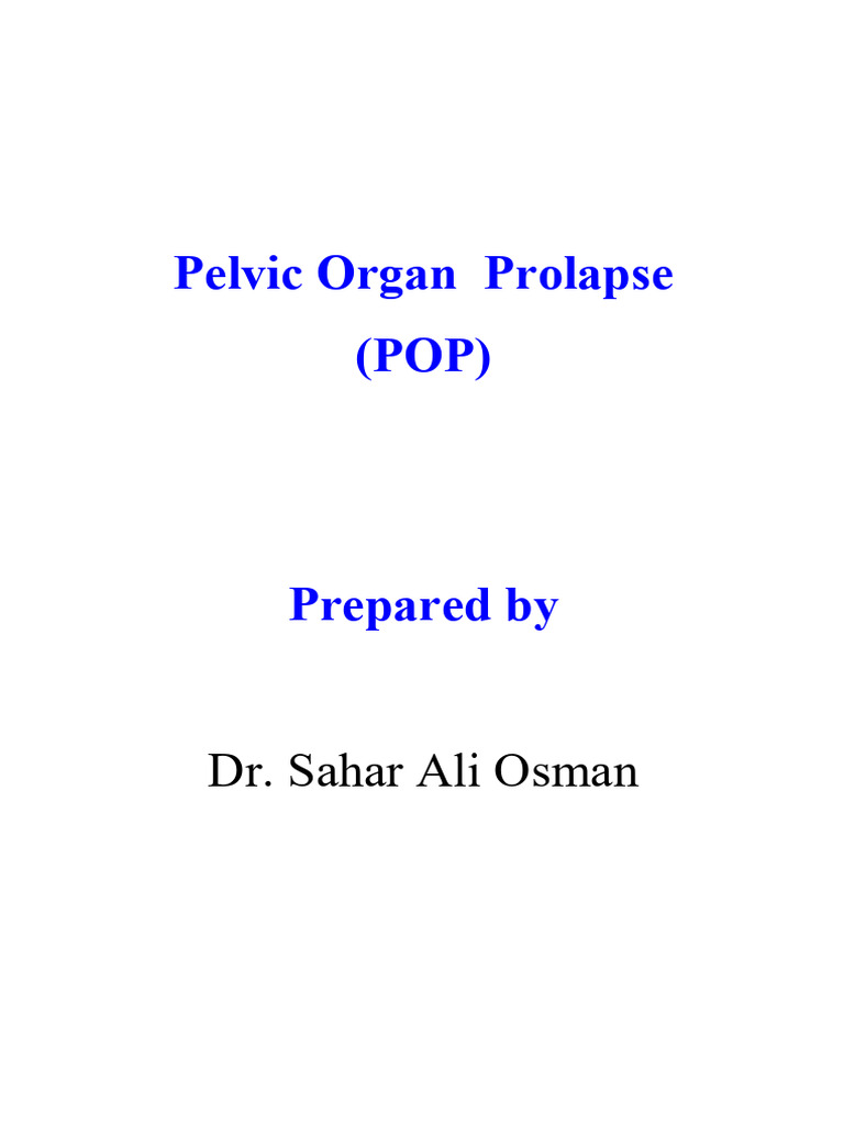 Genital Prolaps 2026 | PDF | Vagina | Uterus