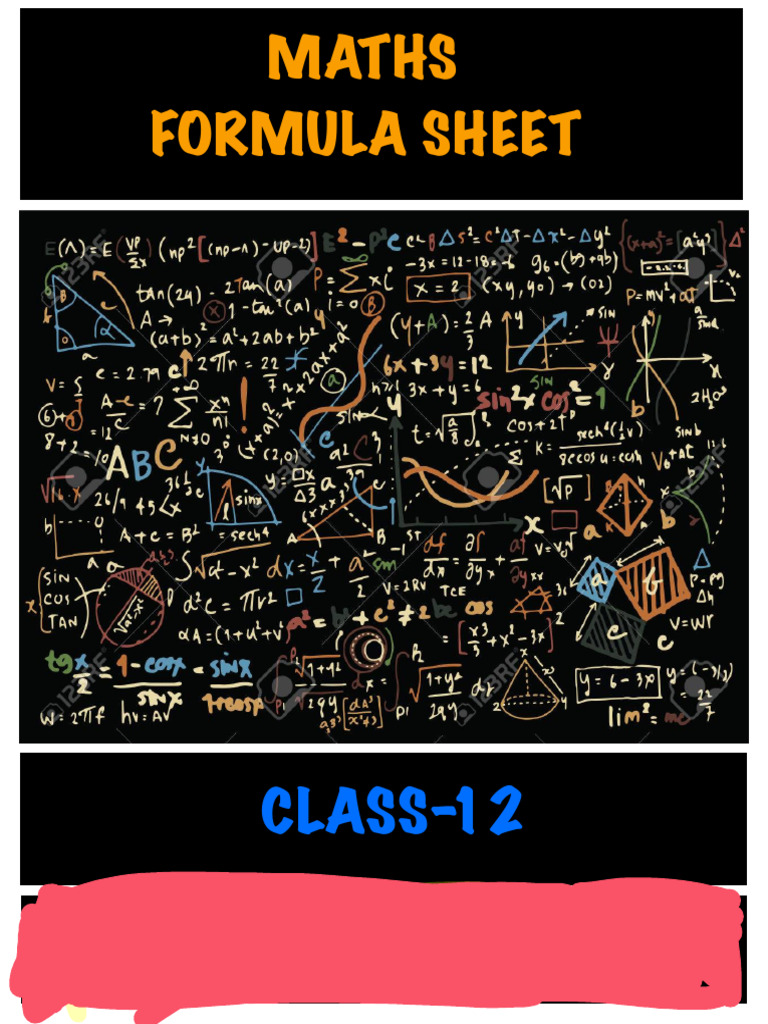 Class 12 Mathematics All Formulas | PDF