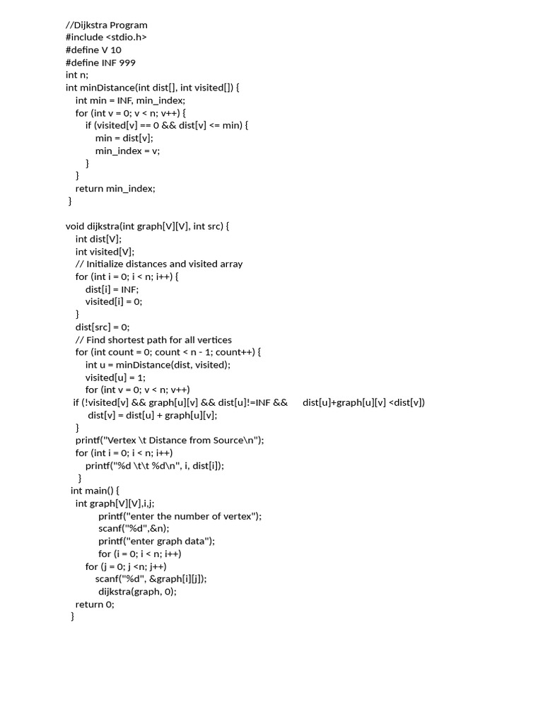 Dijkstra Program | PDF