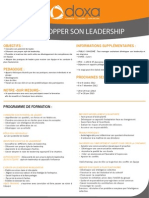  Formation Management Développer son leadership 2012-2013  