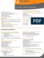 Formation Management Préparer, conduire et animer une réunion 2012-2013