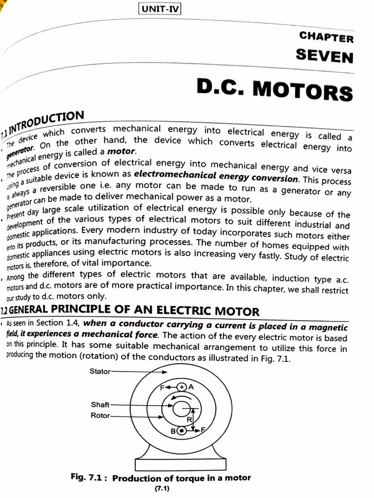 Chapter 7 DC Motor | PDF