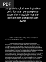 Langkah-Langkah Meningkatkan Perkhidmatan Pengangkutan Awam Dan Masalah-Masalah Perkidmatan