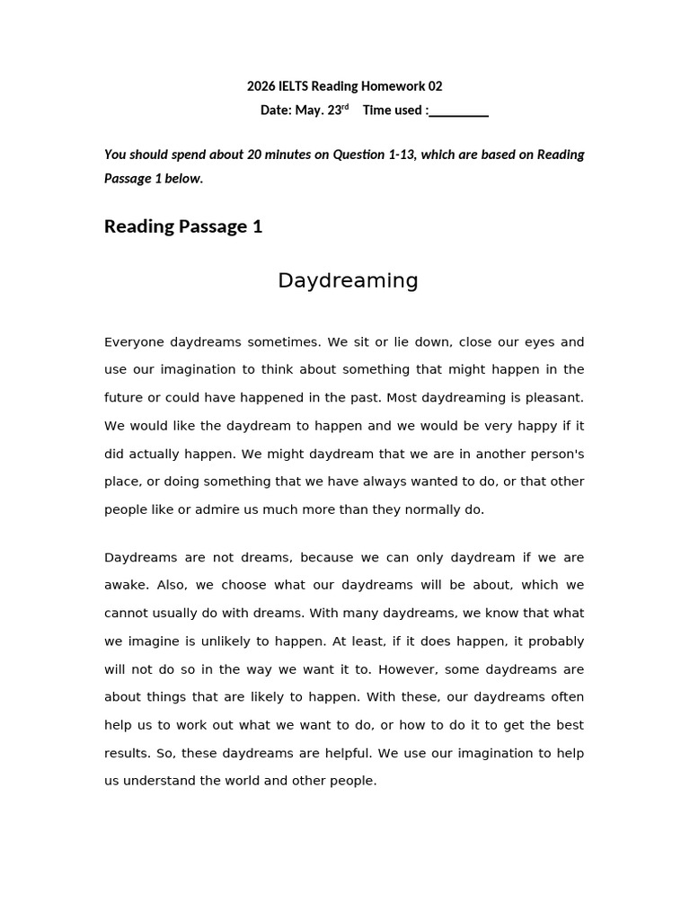 2026.5.23 Reading Homework | PDF | Knowledge | Science