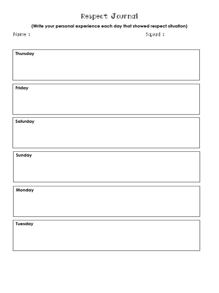 Respect Journal | PDF