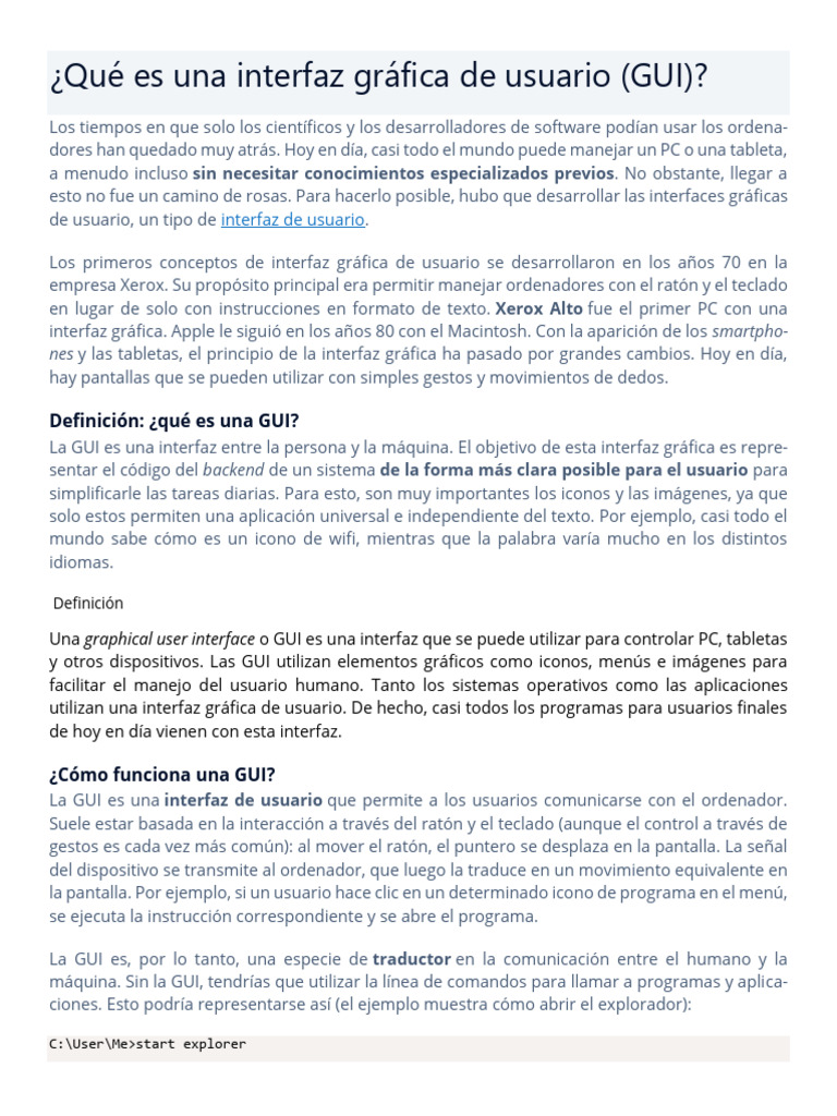 Qué Es La GUI | PDF | Interfaces gráficas de usuario | Interfaz de usuario