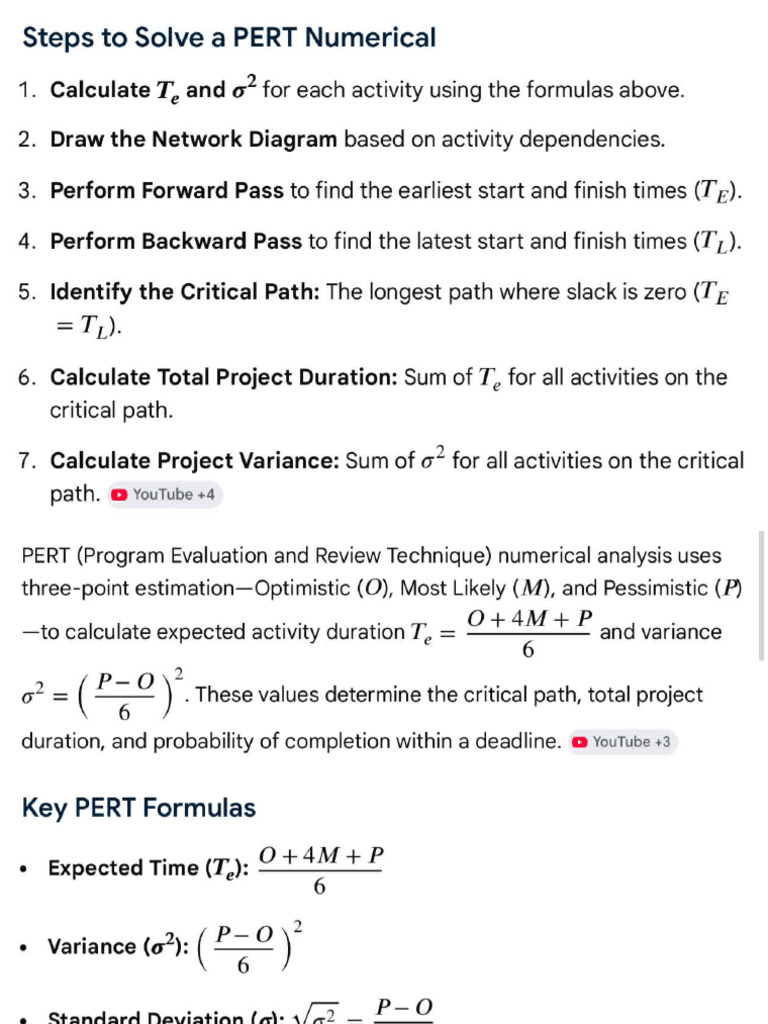 PERT Notes | PDF