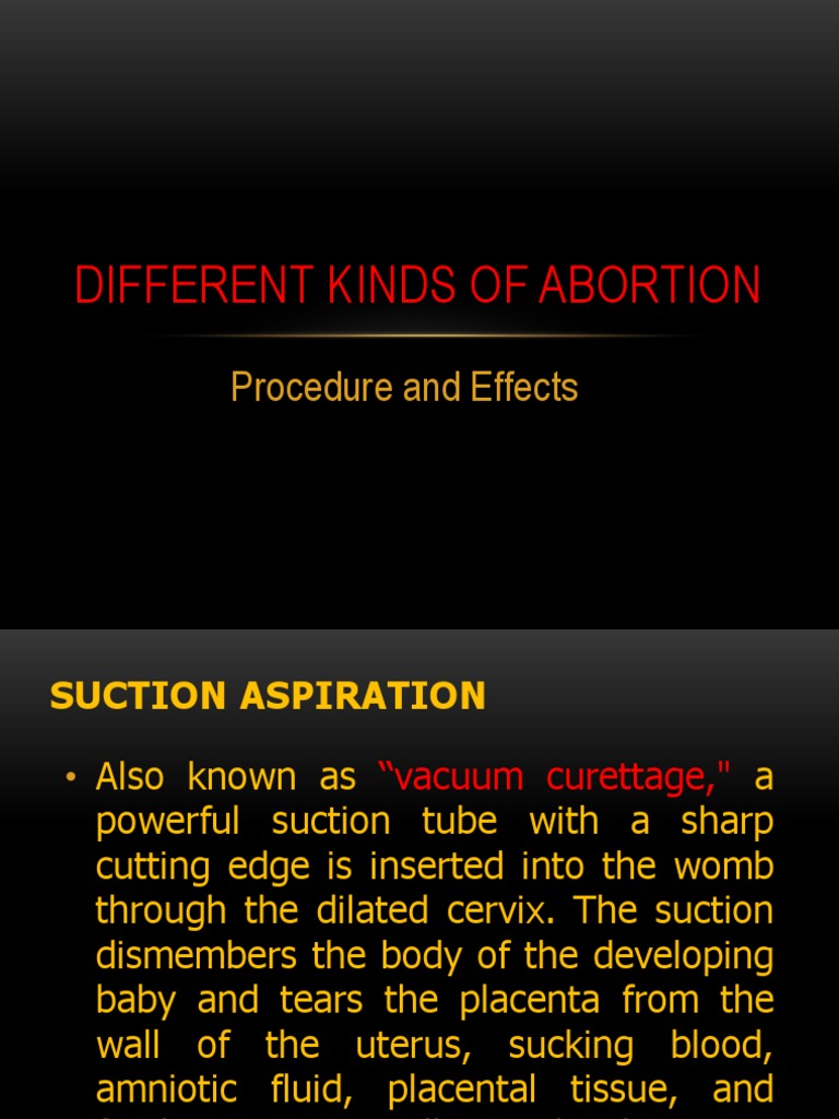 Types of Abortion Procedures Explained | PDF | Abortion | Human Pregnancy