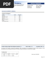 Acellus Academy Transcript Overview | PDF