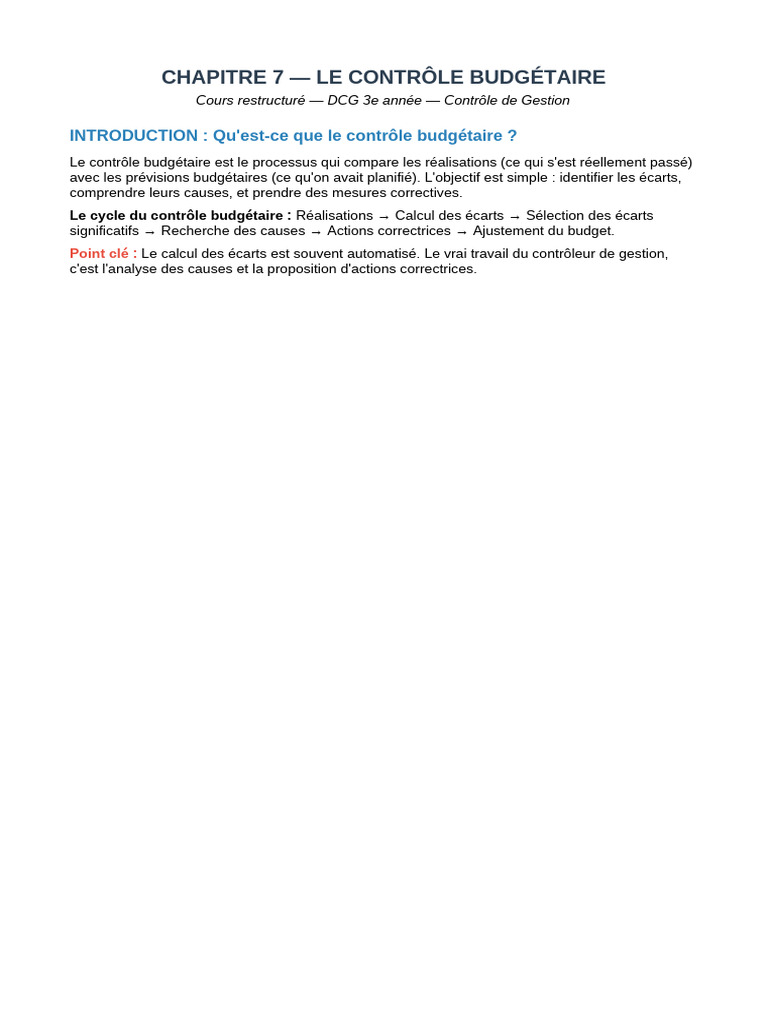 Cours Restructure | PDF | Budget | Business