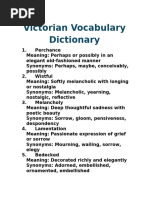 Victorian Posh Vocabulary Guide | PDF