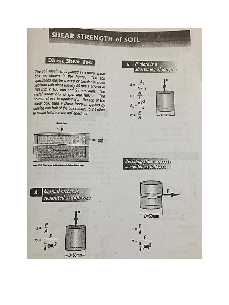 Shear Strength of Soil | PDF
