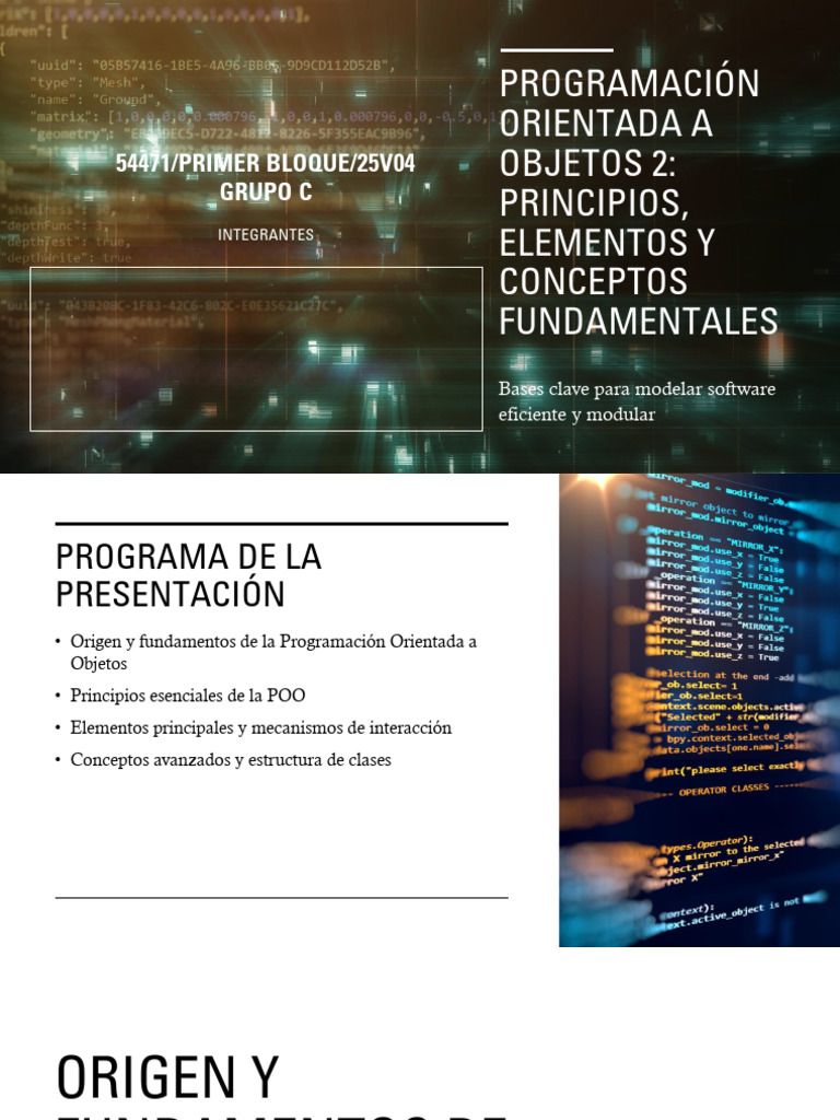 ACA FINAL Programación Orientada a Objetos 2 | PDF | Objeto ...