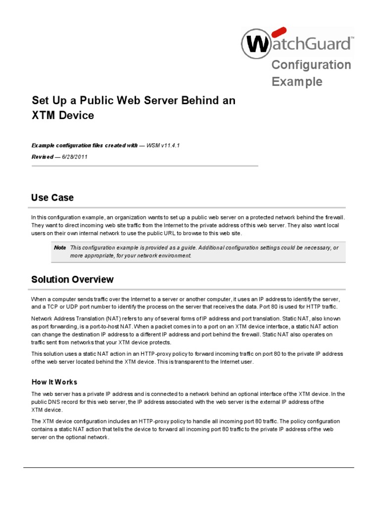 Snat Web Server Configuration Example (en-US) | PDF | Port (Computer ...