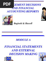 Management Decisions and Financial Accounting Reports: Baginski & Hassell