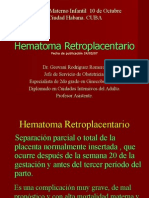 Hematoma retroplacentario: complicación grave con alta mortalidad