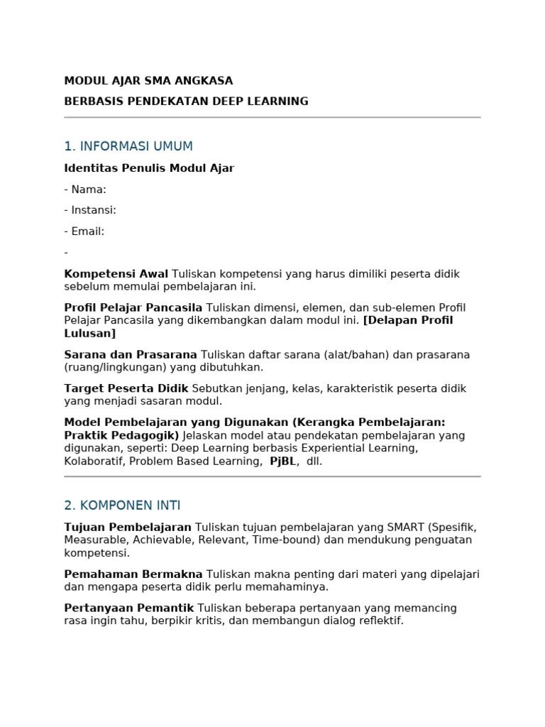 Modul Deep Learning Template | PDF