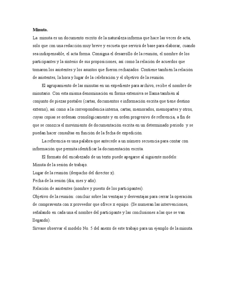 Guía para Redactar Minutas Efectivas | PDF